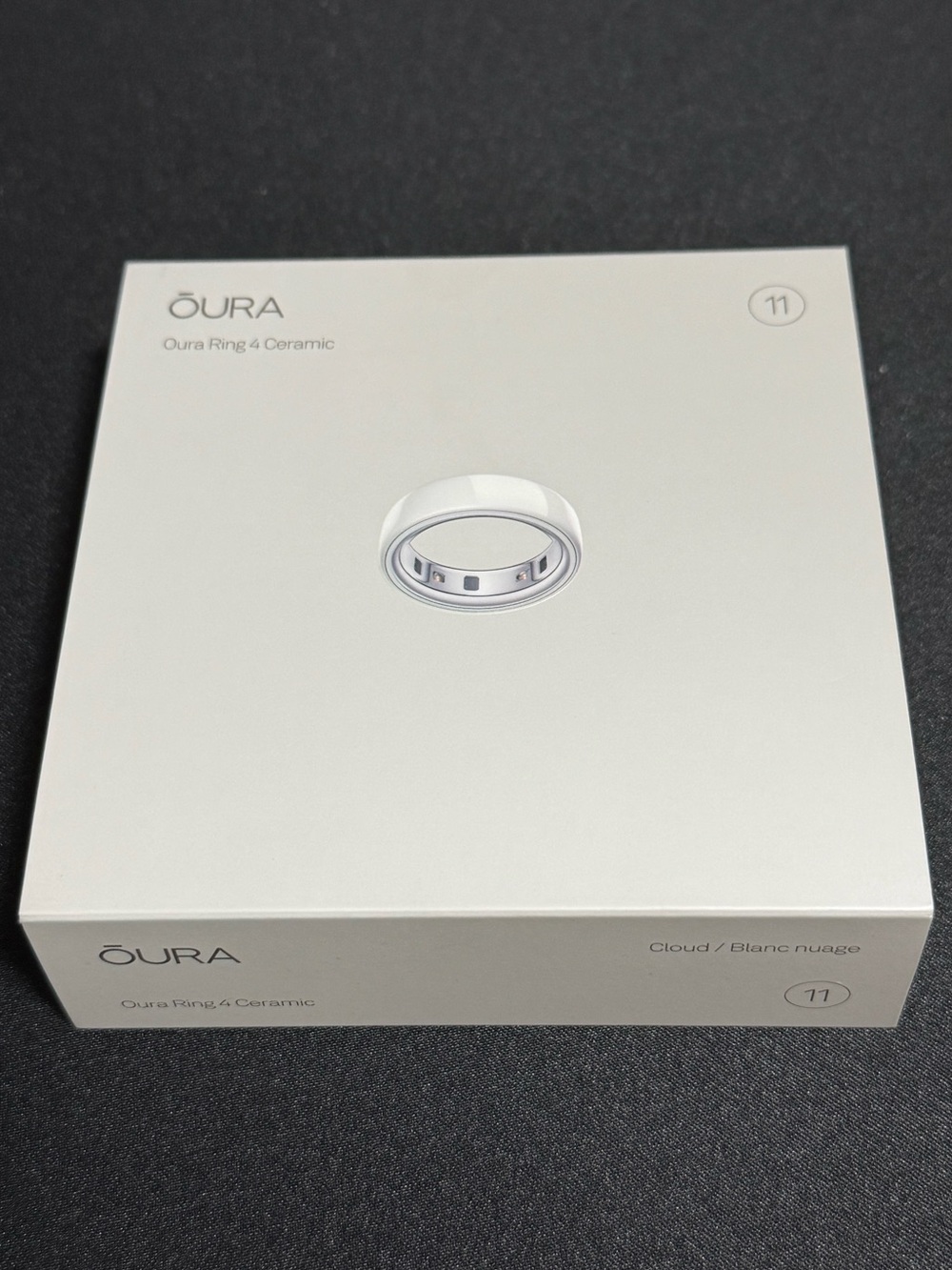 Oura Ring 4 Ceramic in Cloud (White) – Size 11